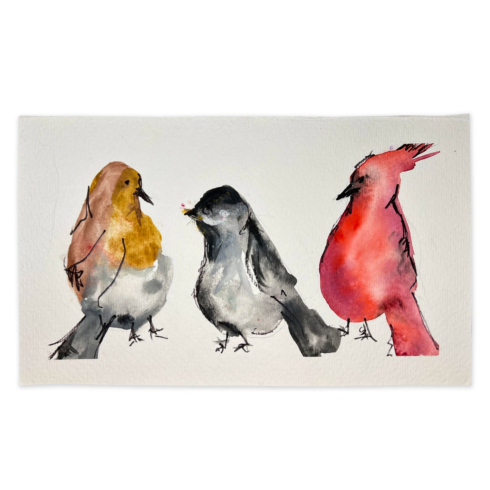 Three Little Birds - Original Watercolor