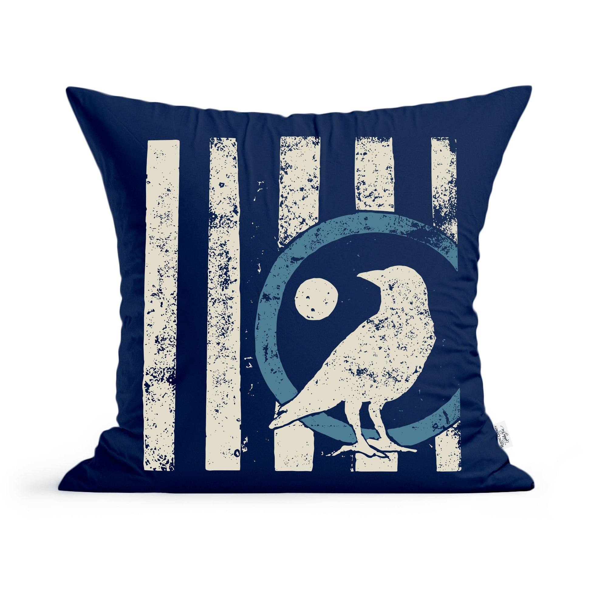 Full Moon Crow Pillow