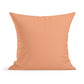Wild Daisies Pillow from Rustic County, made of plain peach-colored 100% cotton, isolated on a white background.