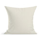 A plain, cream-colored square State of Maine Pillow with a smooth texture, positioned upright against a white background, featuring a machine washable cotton pillow cover by Rustic County.