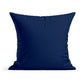 A plain navy blue cotton State of Maine pillow cover on a white background by Rustic County.