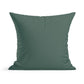 A plain dark green Rustic County State of Maine throw pillow with a smooth texture, isolated on a white background.